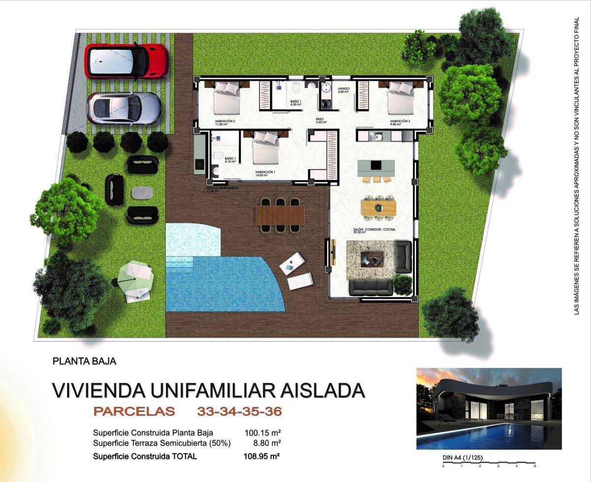 Villa with 3 bedrooms, 108m² in Los Montesinos, Spain [ID: 0137-N7375]