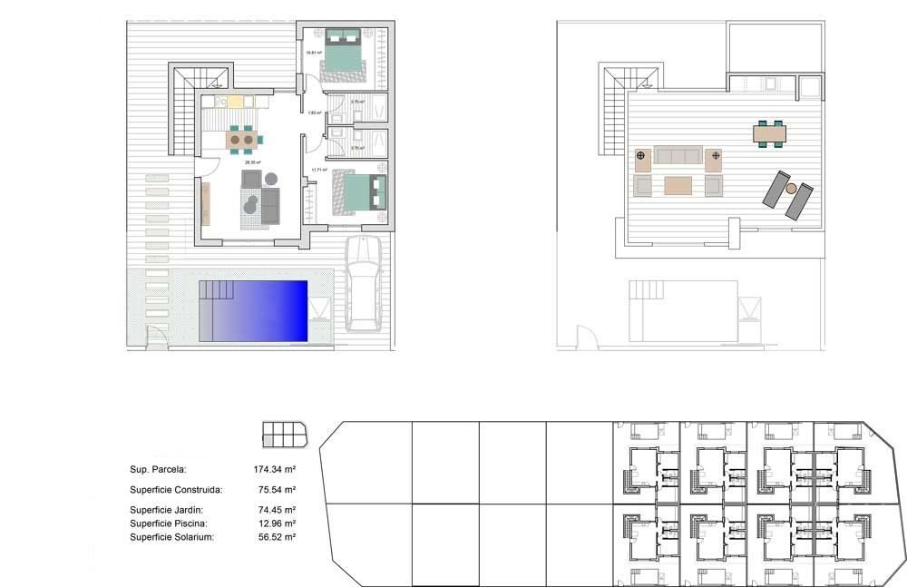 Villa with 2 bedrooms, 75m² in Torre Pacheco, Spain [ID: 0137-N7042]