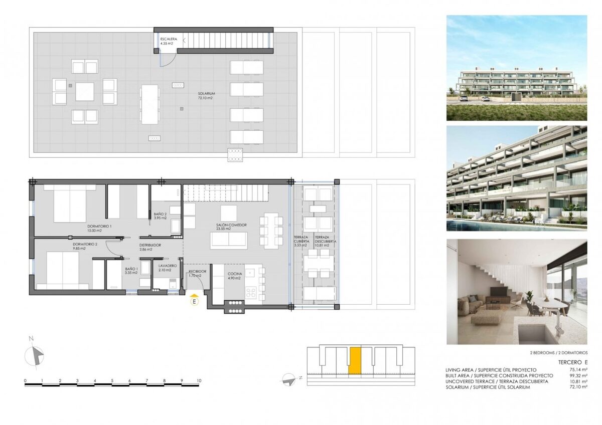 Penthouse z 2 sypialniami, 99m² w Cartagena, Hiszpania [ID: 0137-N6794]
