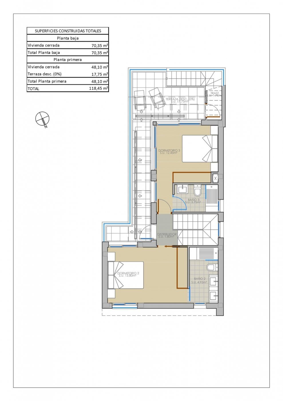 Вилла с 3 спальнями, 120м² в Пилар-де-ла-Орадада, Испания [ID: 0137-N6673]