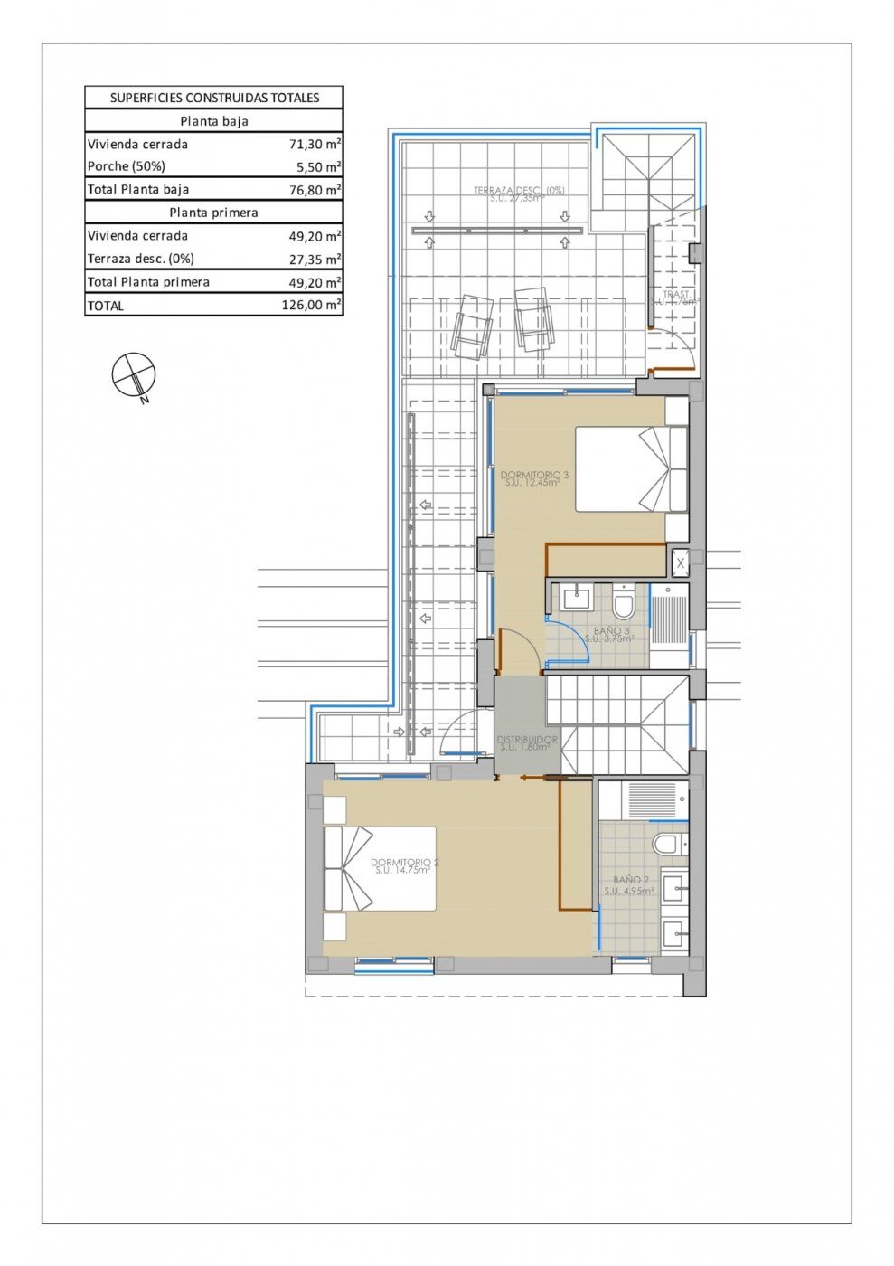 Willa z 3 sypialniami, 120m² w Pilar de la Horadada, Hiszpania [ID: 0137-N6675]