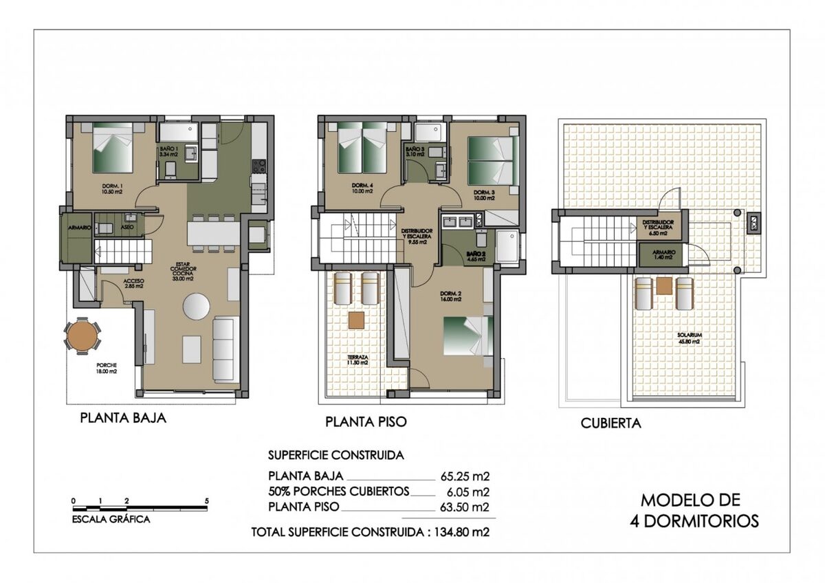 Villa with 4 bedrooms, 135m² in San Miguel de Salinas, Spain [ID: 0137-N6404]