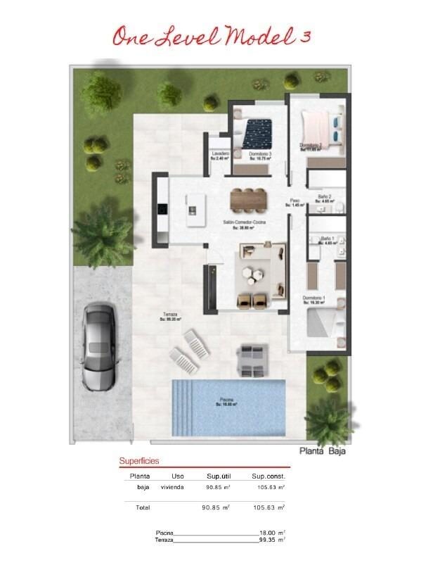 Villa with 3 bedrooms, 123m² in Banos y Mendigo, Spain [ID: 0137-N6327]
