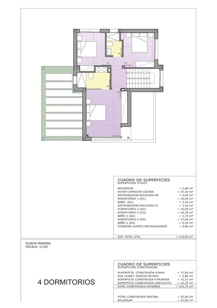 Willa z 4 sypialniami, 153m² w Cartagena, Hiszpania [ID: 0137-N5903]
