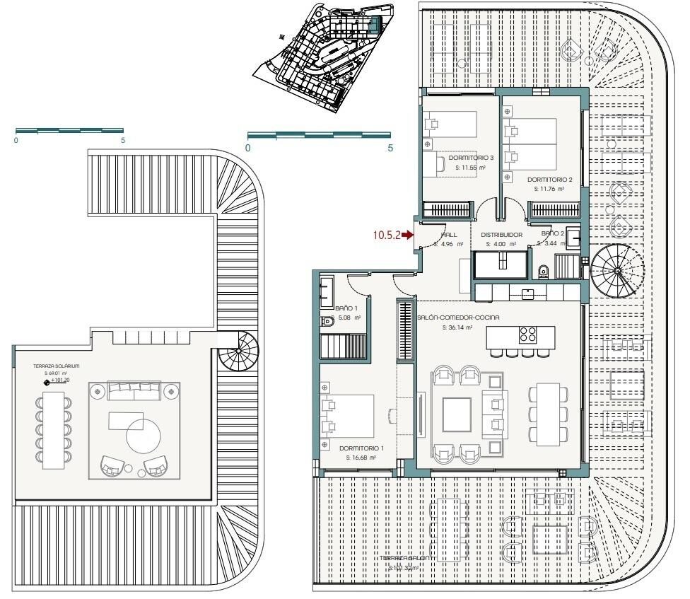 Penthouse z 3 sypialniami, 113m² w Estepona, Hiszpania [ID: 0137-N9168]