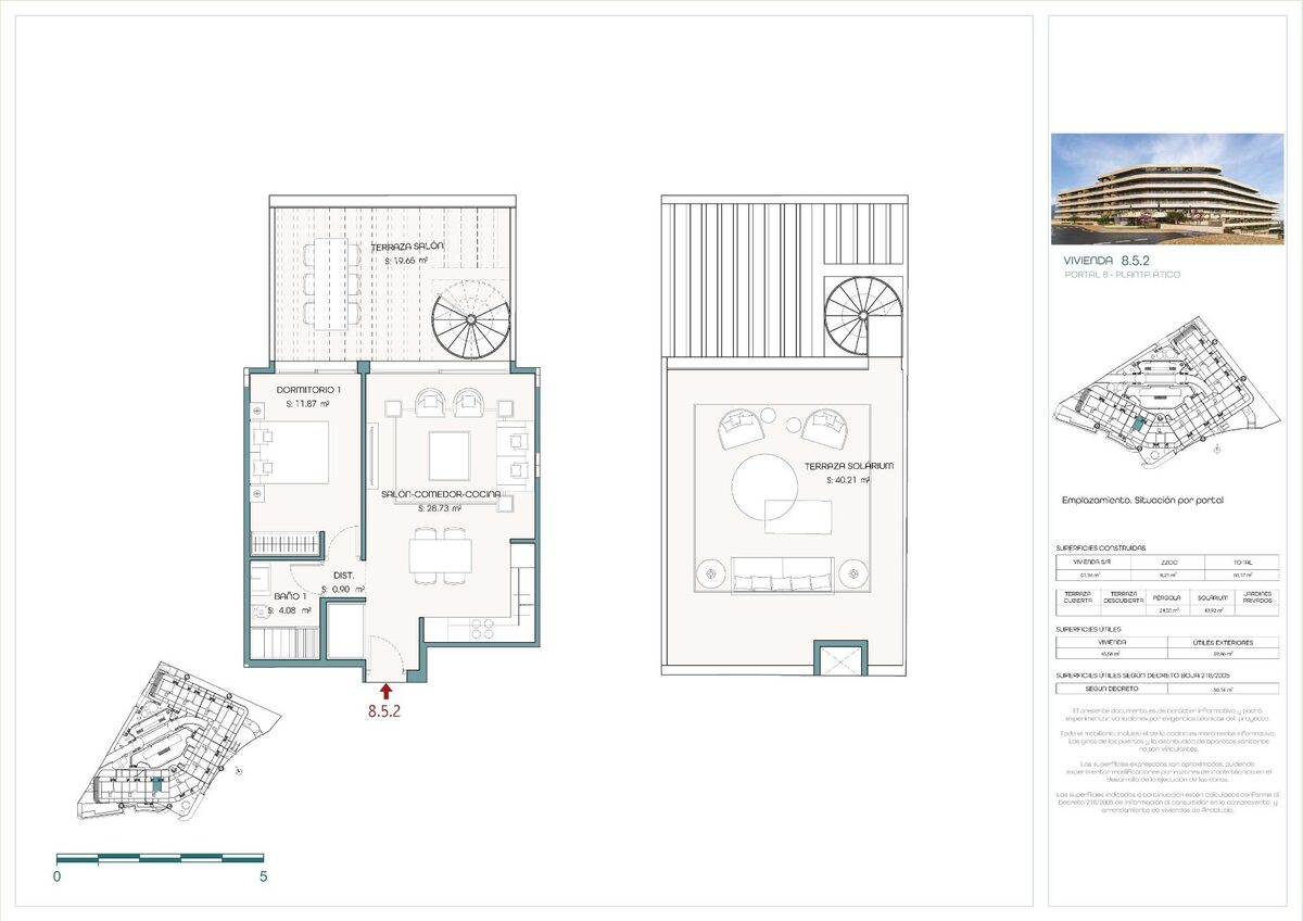 Penthouse with 1 bedroom, 65m² in Estepona, Spain [ID: 0137-N9167]