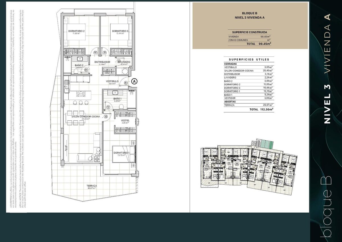 Apartament z 3 sypialniami, 99m² w Fuengirola, Hiszpania [ID: 0137-SP1186]