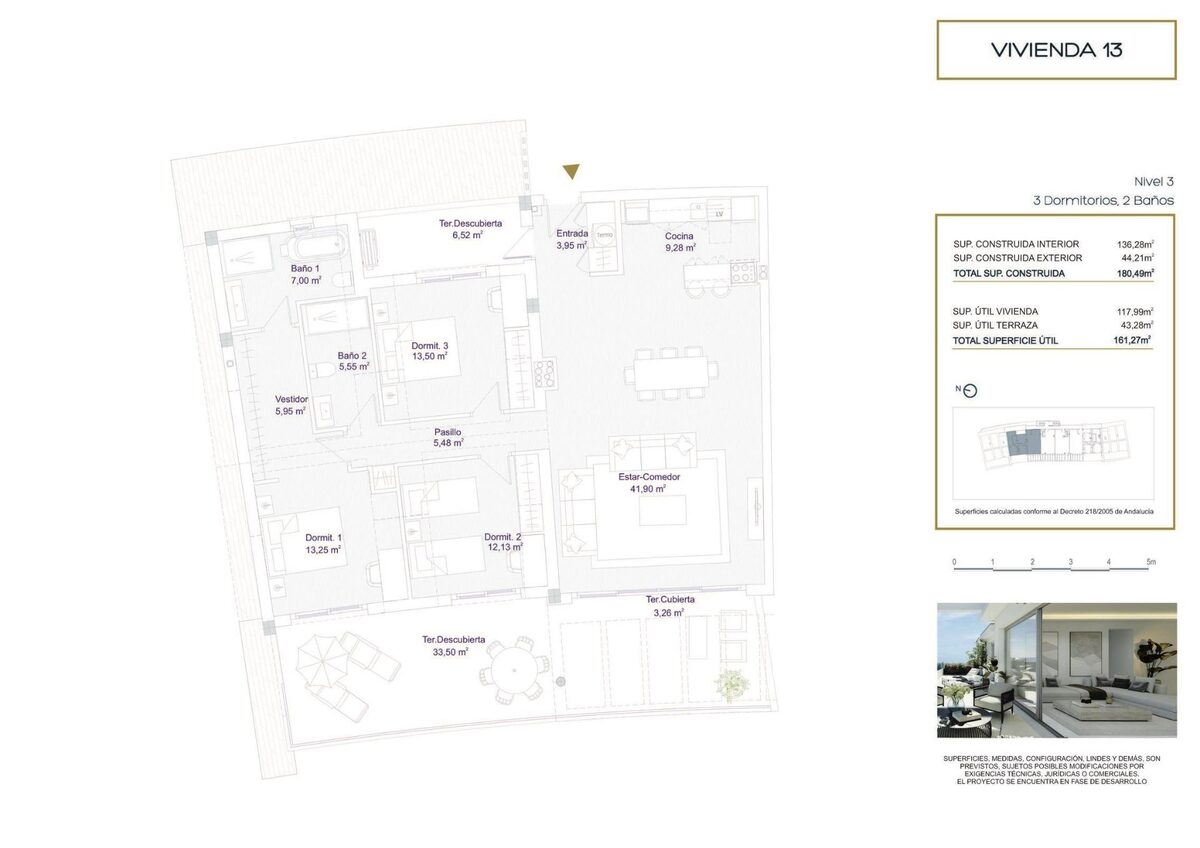 Penthouse with 3 bedrooms, 136m² in Benalmadena, Spain [ID: 0137-SP0821]