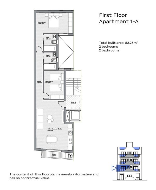Apartament w Torrevieja, Hiszpania, 82m² - obraz 7