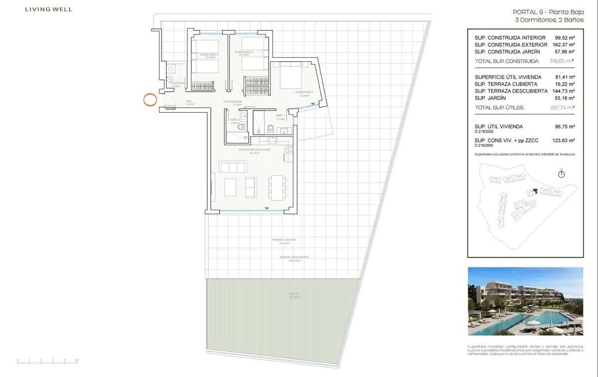 Квартира з 3 спальнями, 116м² в Міхас, Іспанія [ID: 0137-SP1195]