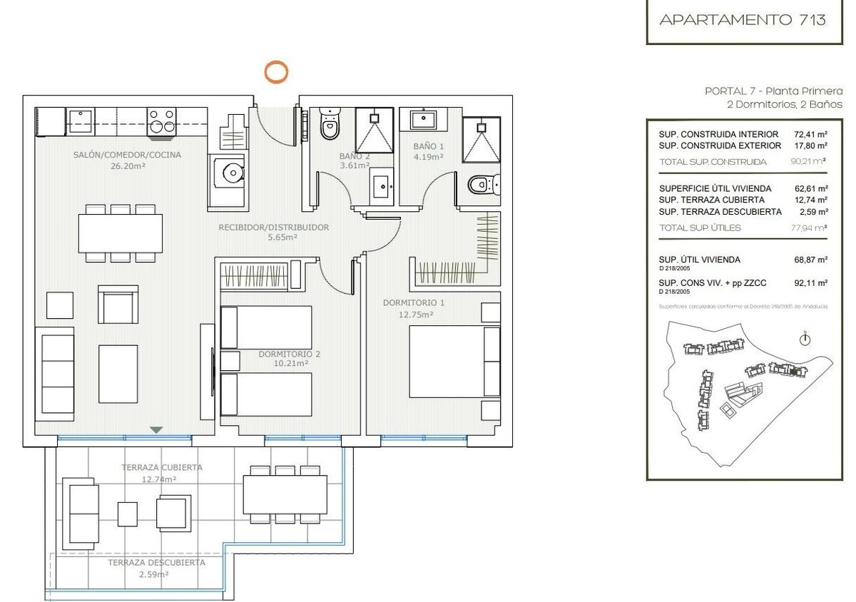 Apartment with 2 bedrooms, 97m² in Mijas, Spain [ID: 0137-SP1197]