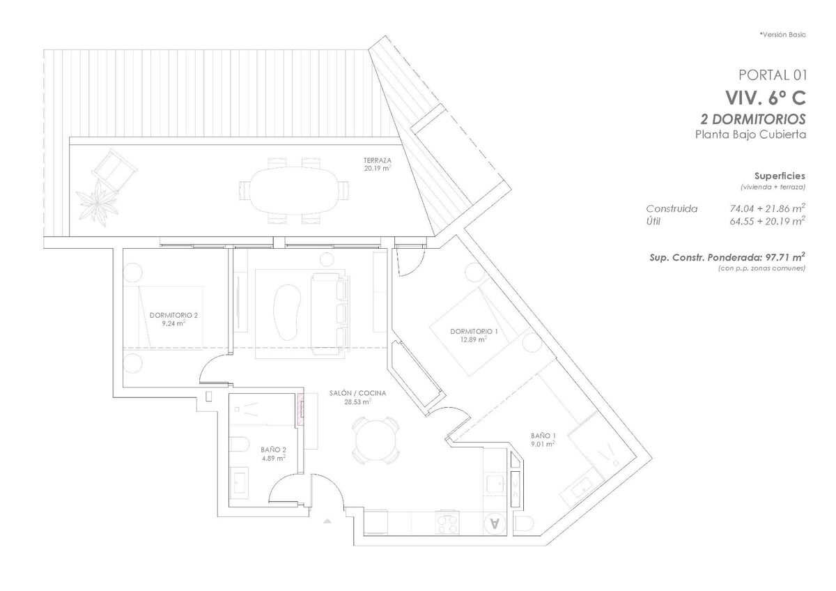 Пентхаус з 2 спальнями, 97м² в Фуенхірола, Іспанія [ID: 0137-SP1236]