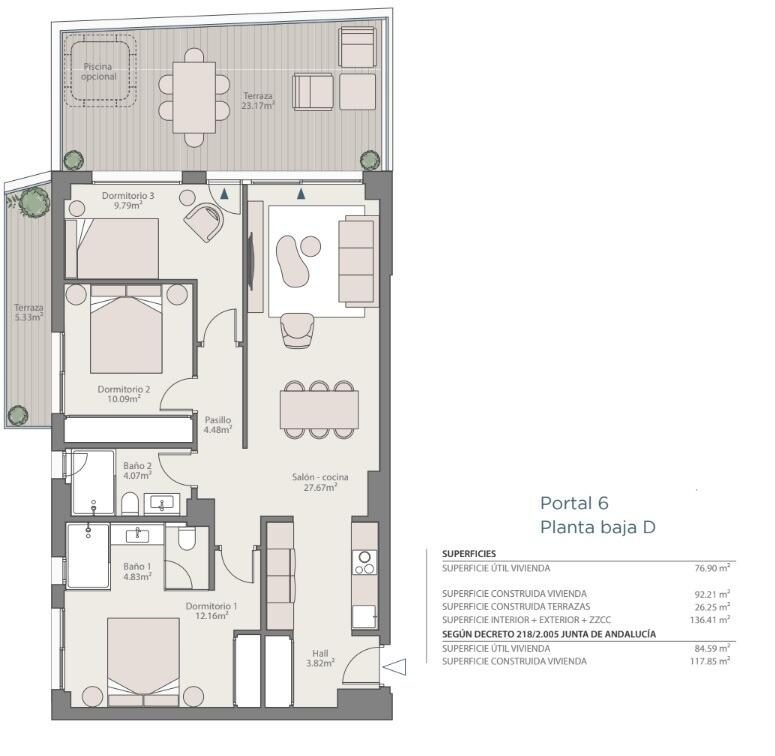 Квартира з 3 спальнями, 148м² в Фуенхірола, Іспанія [ID: 0137-SP1232]