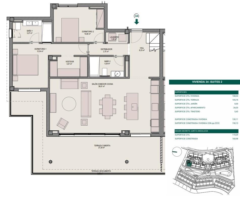 Penthouse with 3 bedrooms, 170m² in Estepona, Spain [ID: 0137-SP1222]