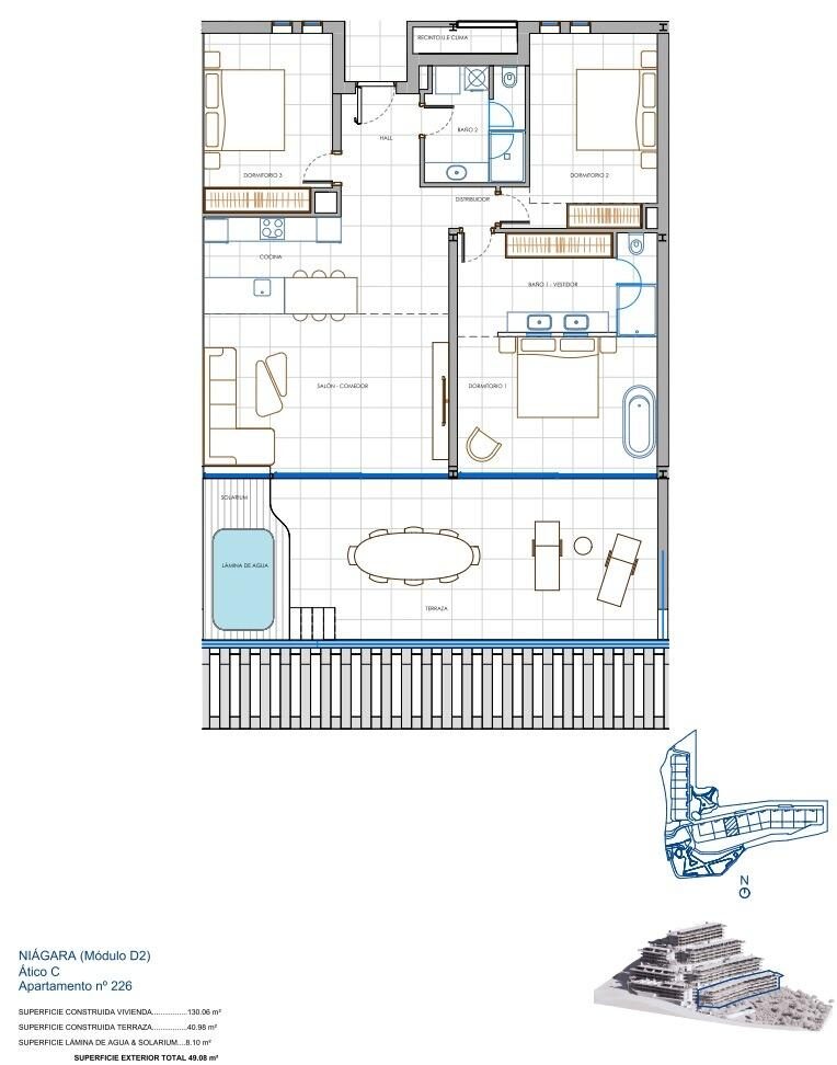 Penthouse z 3 sypialniami, 125m² w Fuengirola, Hiszpania [ID: 0137-SP1213]