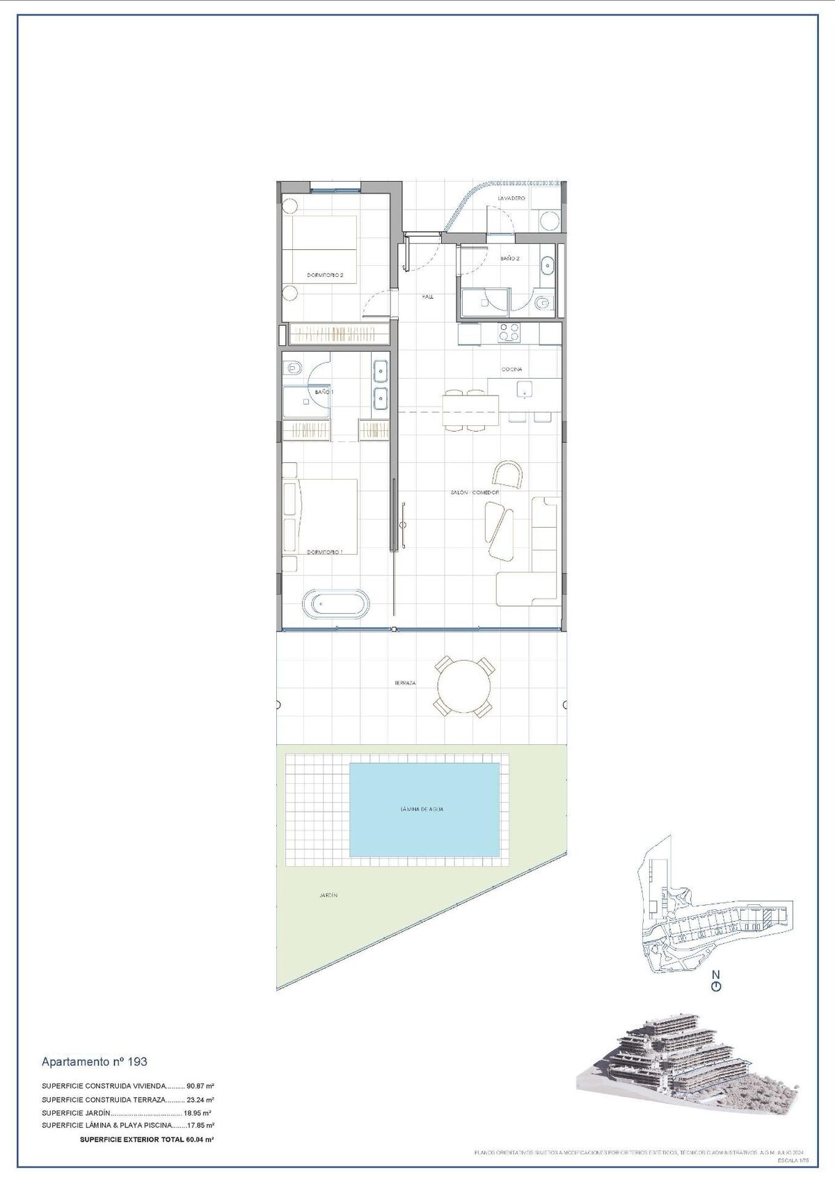 Apartament z 2 sypialniami, 90m² w Fuengirola, Hiszpania [ID: 0137-SP1209]