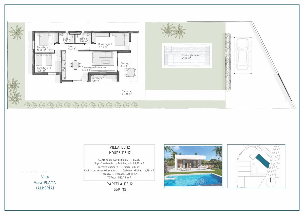 Villa with 3 bedrooms, 98m² in Vera, Spain [ID: 0137-N9196]