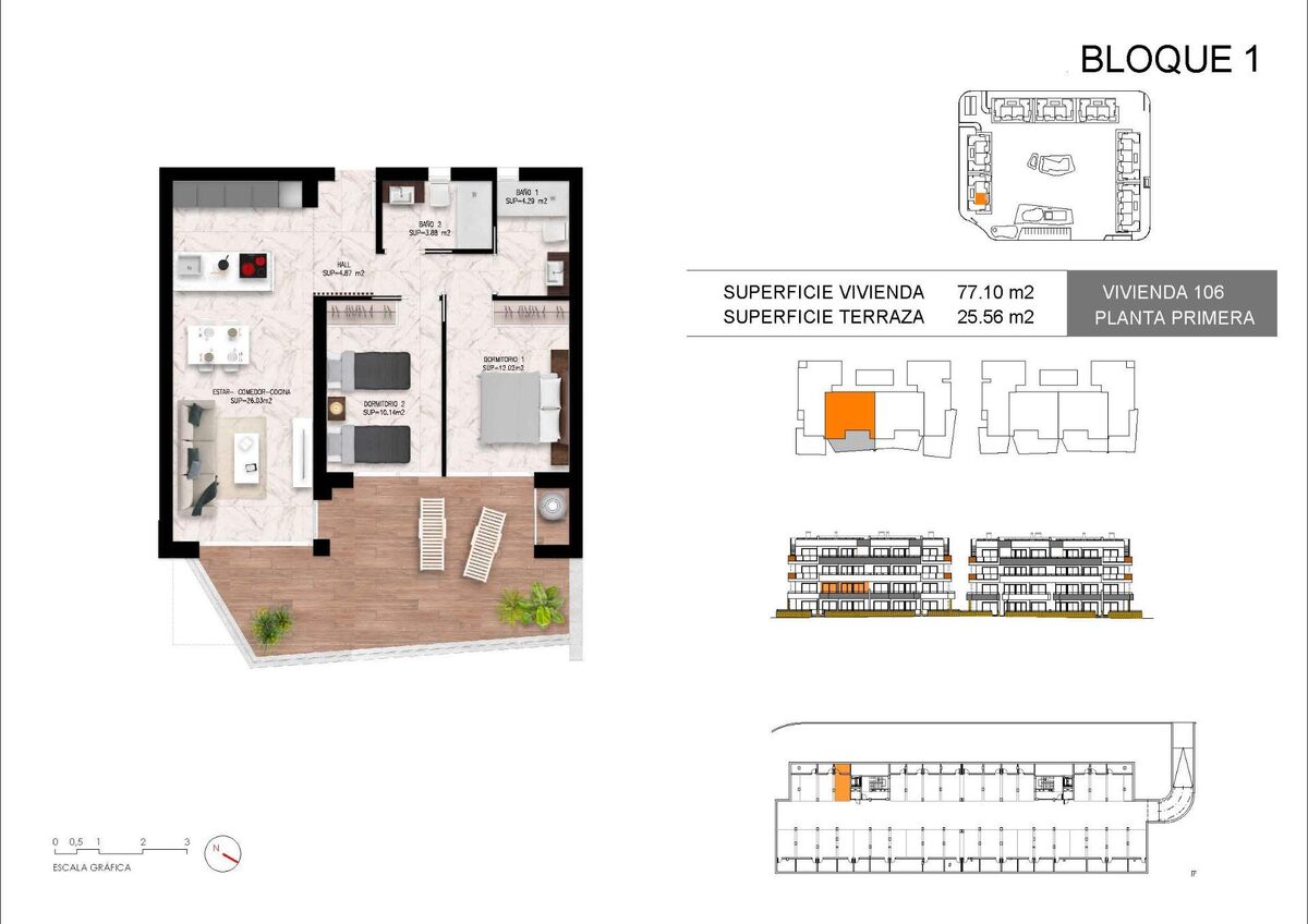 Apartament z 2 sypialniami, 77m² w Torrevieja, Hiszpania [ID: 0137-N9185]