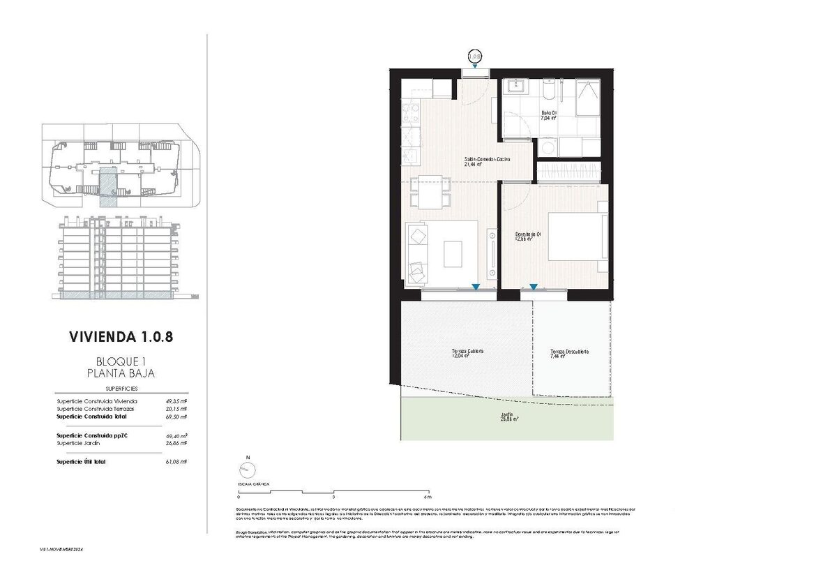 Apartment with 1 bedroom, 69m² in Villajoyosa, Spain [ID: 0137-N9228]