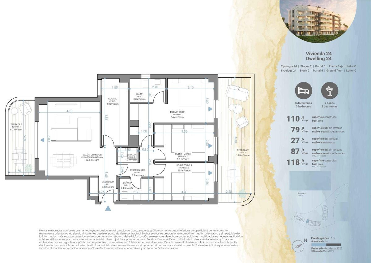 Квартира с 3 спальнями, 118м² в Михас, Испания [ID: 0137-SP1346]