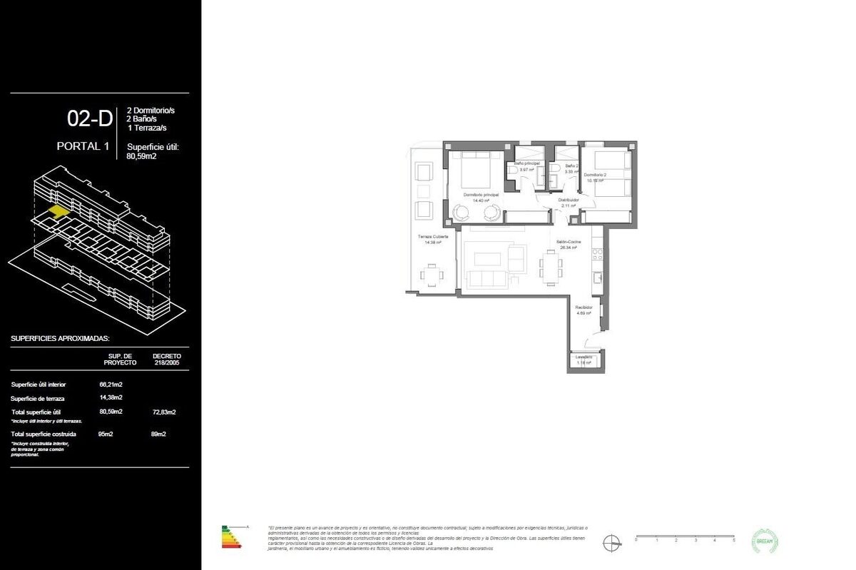 Apartment with 2 bedrooms, 89m² in Torremolinos, Spain [ID: 0137-SP1342]