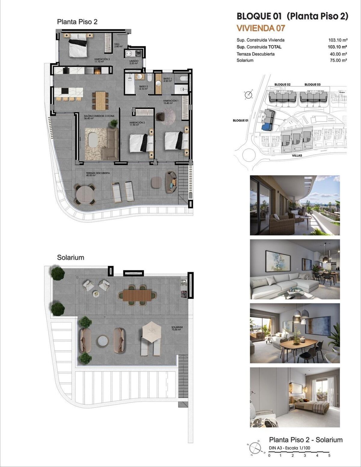 Пентхаус з 3 спальнями, 103м² в Фінестрат, Іспанія [ID: 0137-N9344]