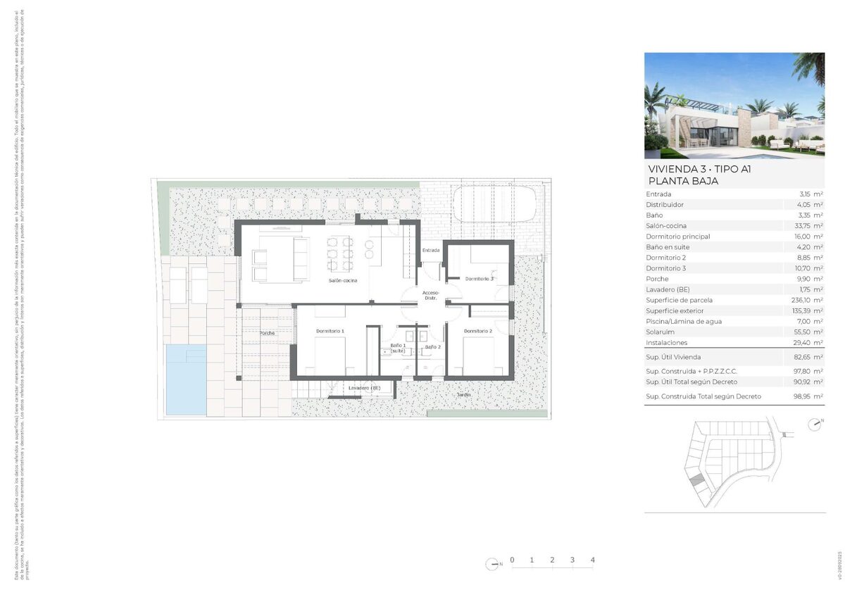 Villa with 3 bedrooms, 98m² in Vera, Spain [ID: 0137-SP1330]