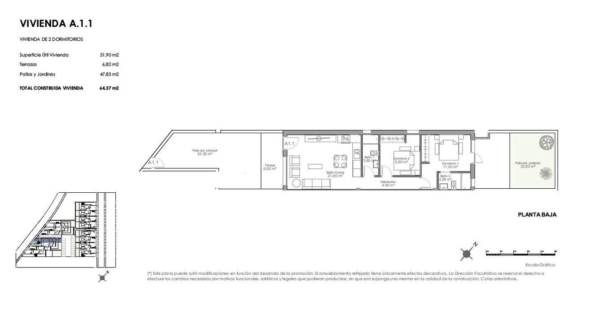 Bungalow z 2 sypialniami, 64m² w puerto-de-mazarron, Hiszpania [ID: 0137-SP1326]