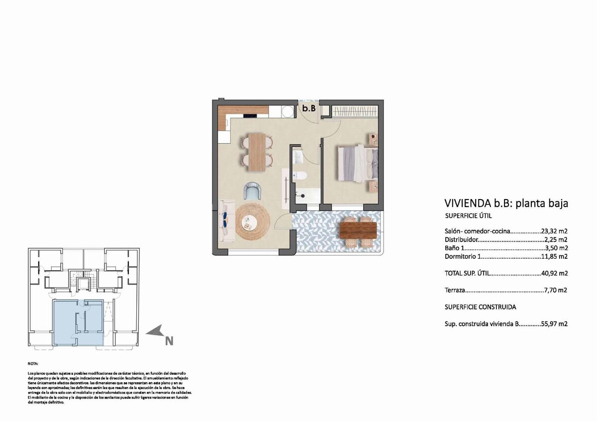 Apartment with 1 bedroom, 55m² in Pilar de la Horadada, Spain [ID: 0137-N9321]