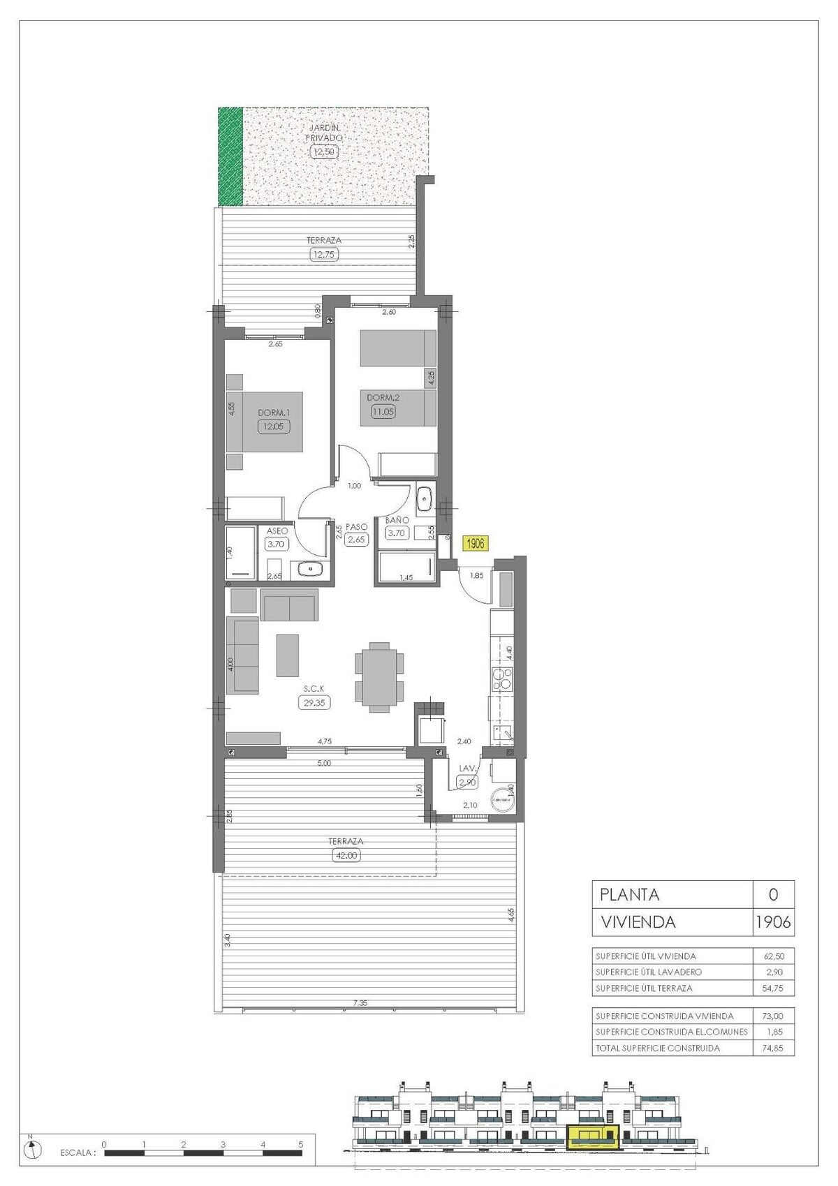 Bungalow with 2 bedrooms, 74m² in Algorfa, Spain [ID: 0137-N9317]