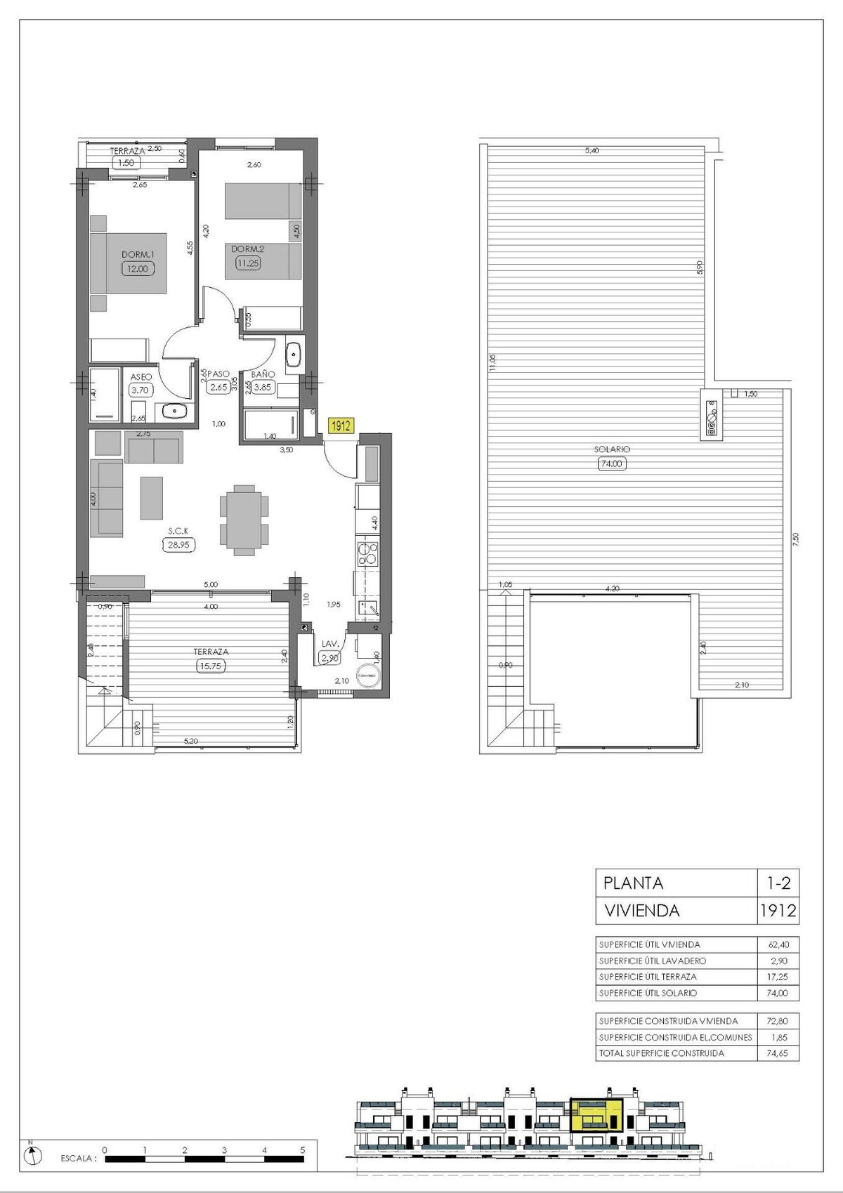 Bungalow with 2 bedrooms, 74m² in Algorfa, Spain [ID: 0137-N9319]