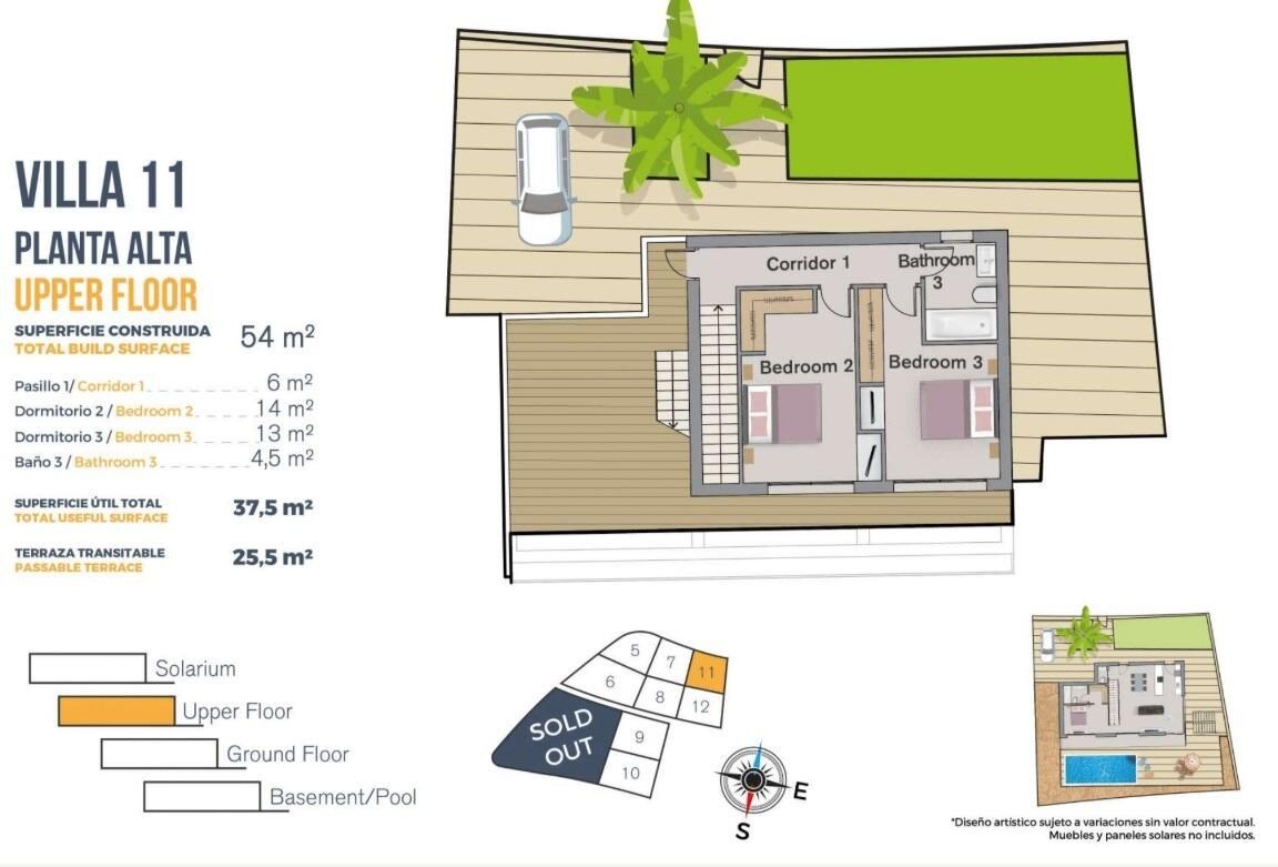 Willa z 3 sypialniami, 107m² w Finestrat, Hiszpania [ID: 0137-SP1298]