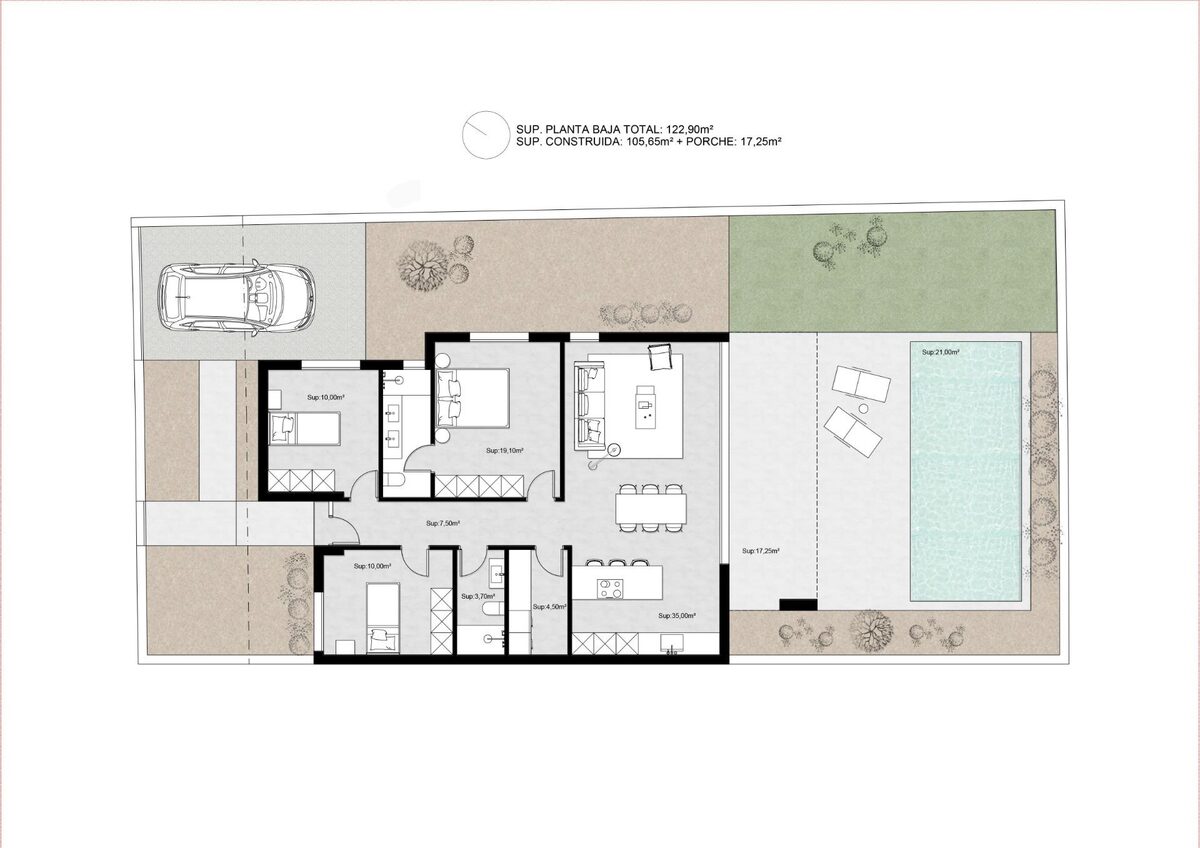 Villa with 3 bedrooms, 105m² in Molina de Segura, Spain [ID: 0137-SP1284]