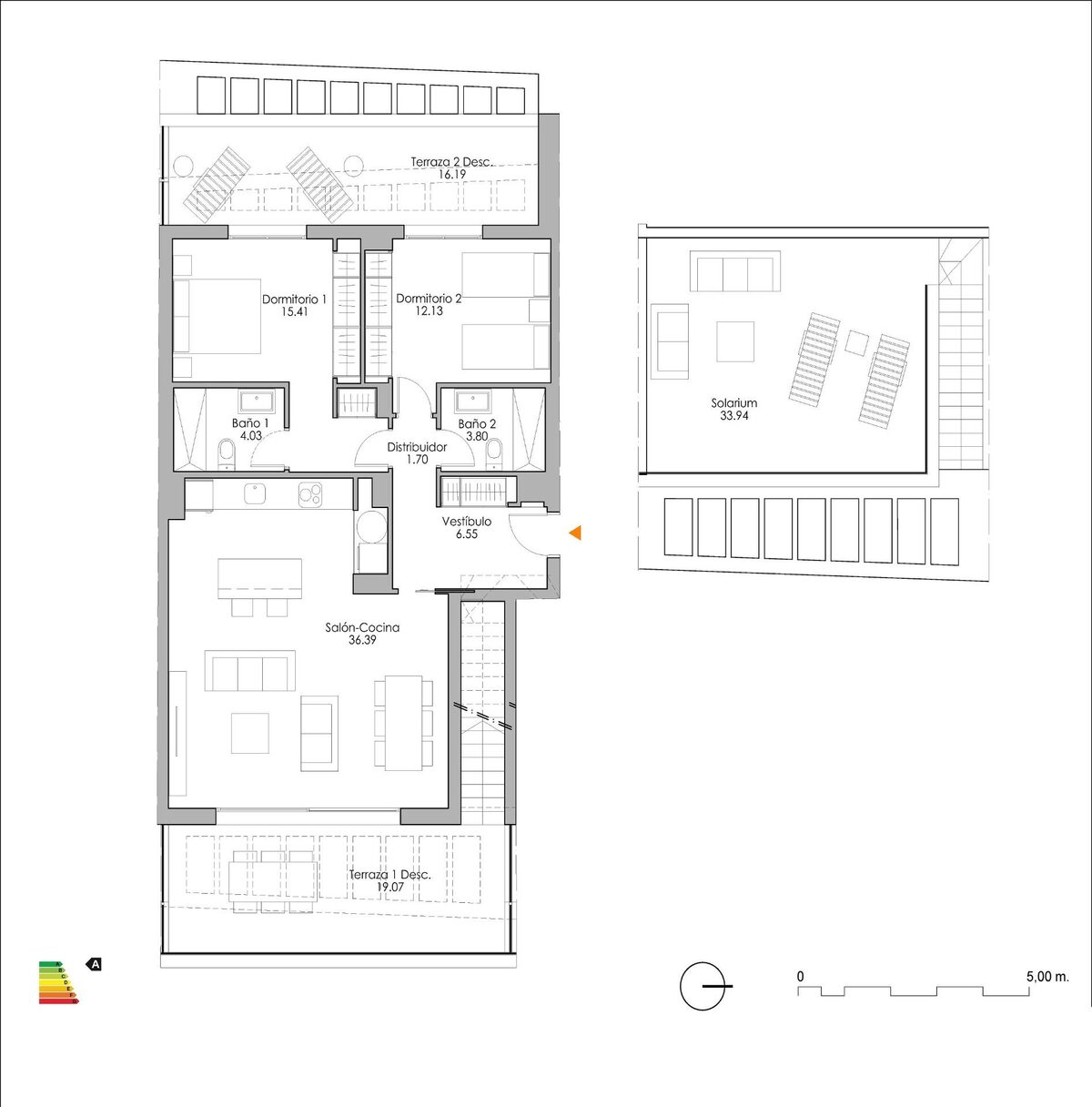 Penthouse with 2 bedrooms, 115m² in Estepona, Spain [ID: 0137-N7400]