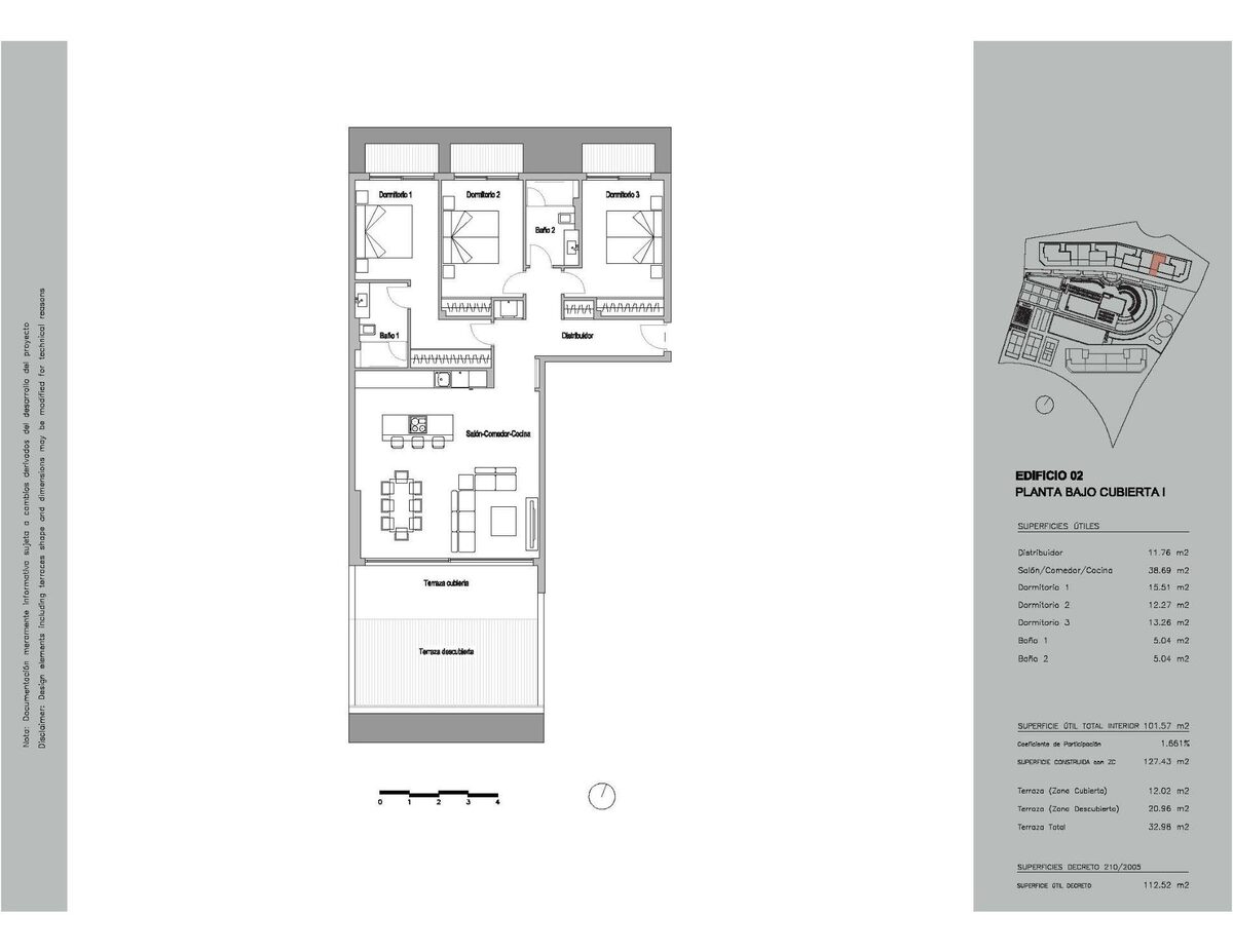 Penthouse z 3 sypialniami, 127m² w Fuengirola, Hiszpania [ID: 0137-SP1282]