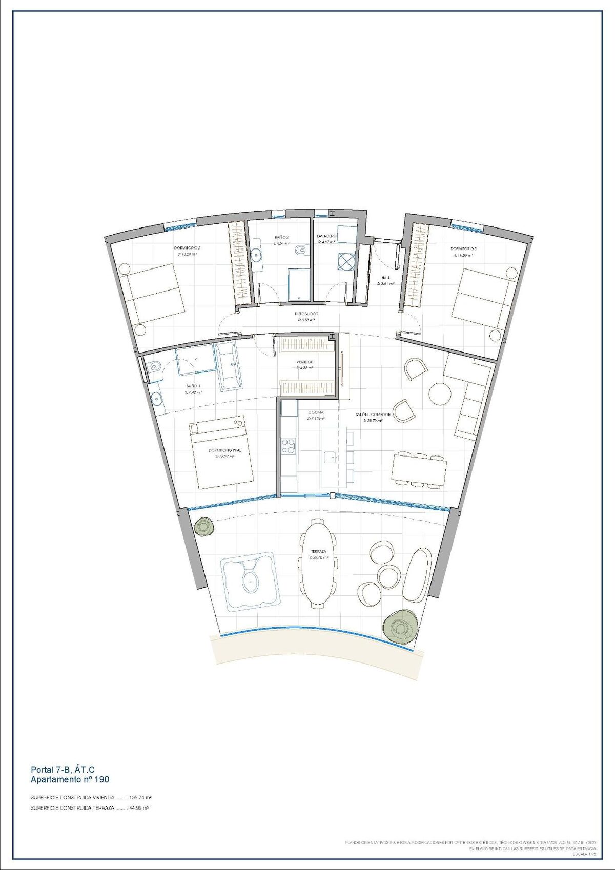 Penthouse z 3 sypialniami, 133m² w Fuengirola, Hiszpania [ID: 0137-SP1277]