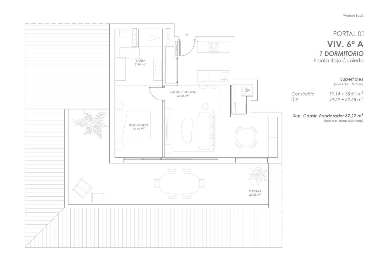 Penthouse z 1 sypialnią, 87m² w Fuengirola, Hiszpania [ID: 0137-SP1278]
