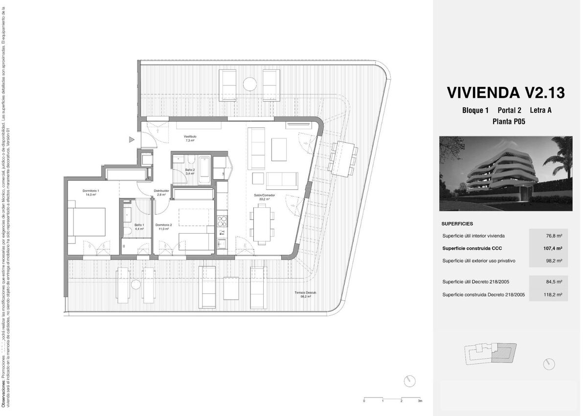 Apartment with 2 bedrooms, 118m² in Torremolinos, Spain [ID: 0137-SP1270]