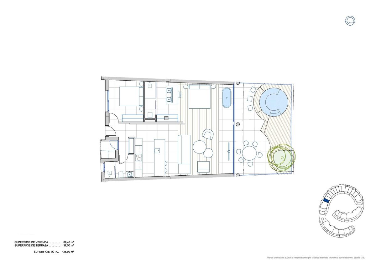 Penthouse z 2 sypialniami, 89m² w Fuengirola, Hiszpania [ID: 0137-SP1266]