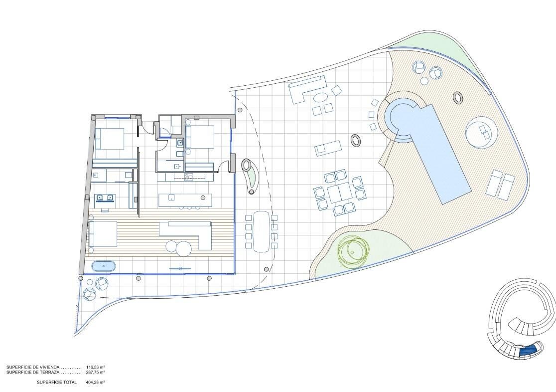 Penthouse z 3 sypialniami, 112m² w Fuengirola, Hiszpania [ID: 0137-SP1267]