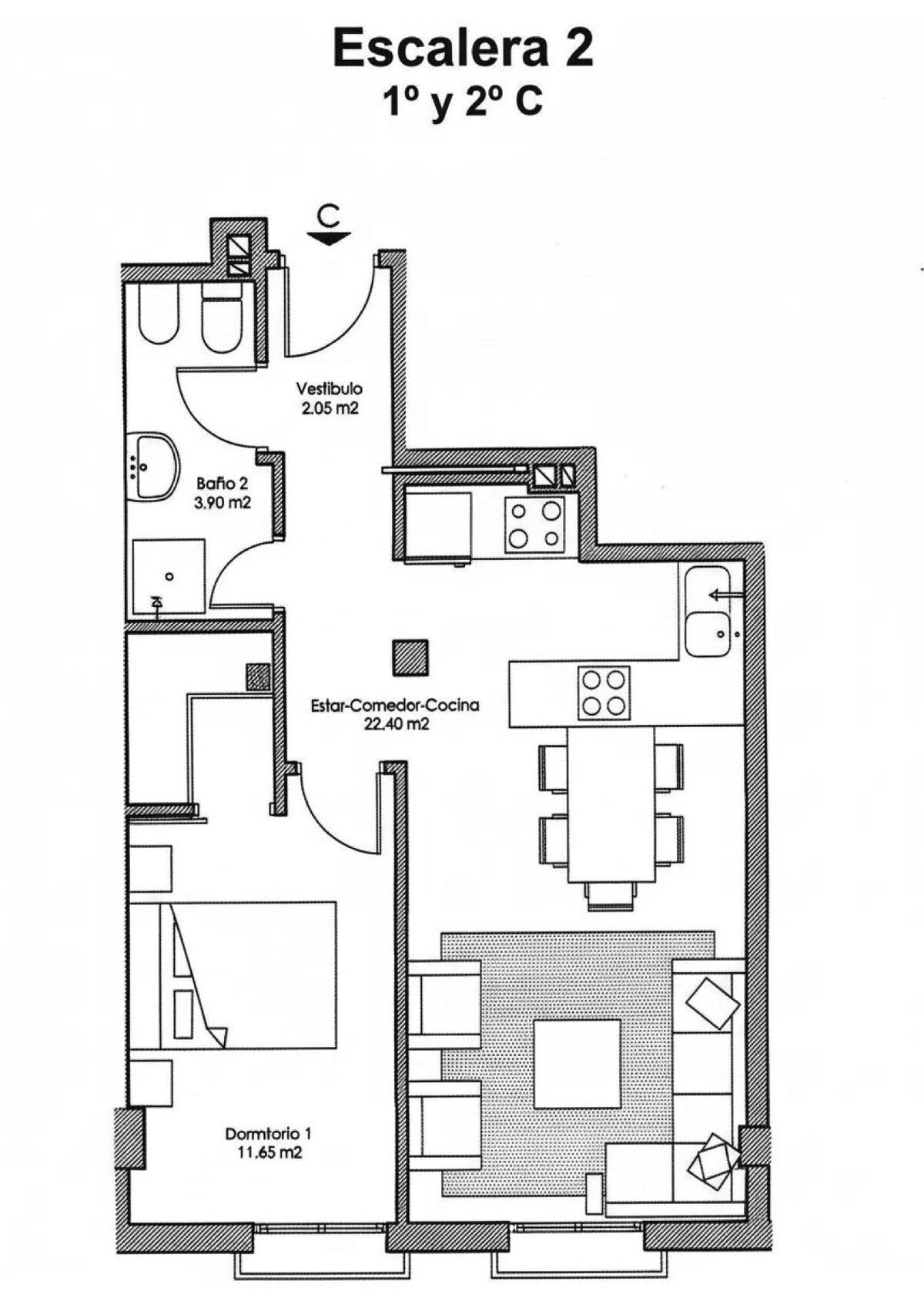 Apartment with 1 bedroom, 44m² in Aviles, Spain [ID: 0137-N9368]