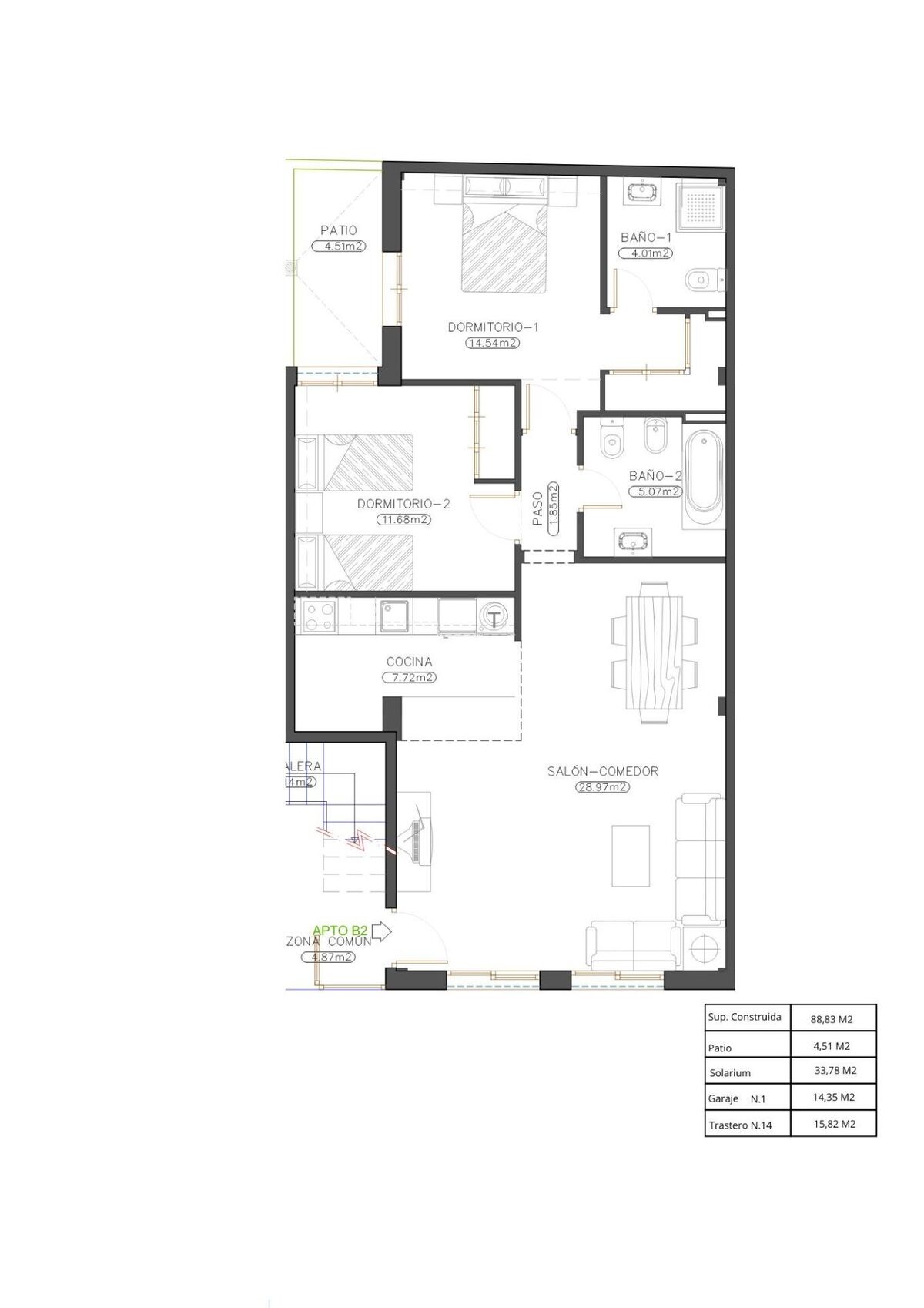 Apartment with 2 bedrooms, 88m² in Cuevas del Almanzora, Spain [ID: 0137-N9389](sold out)