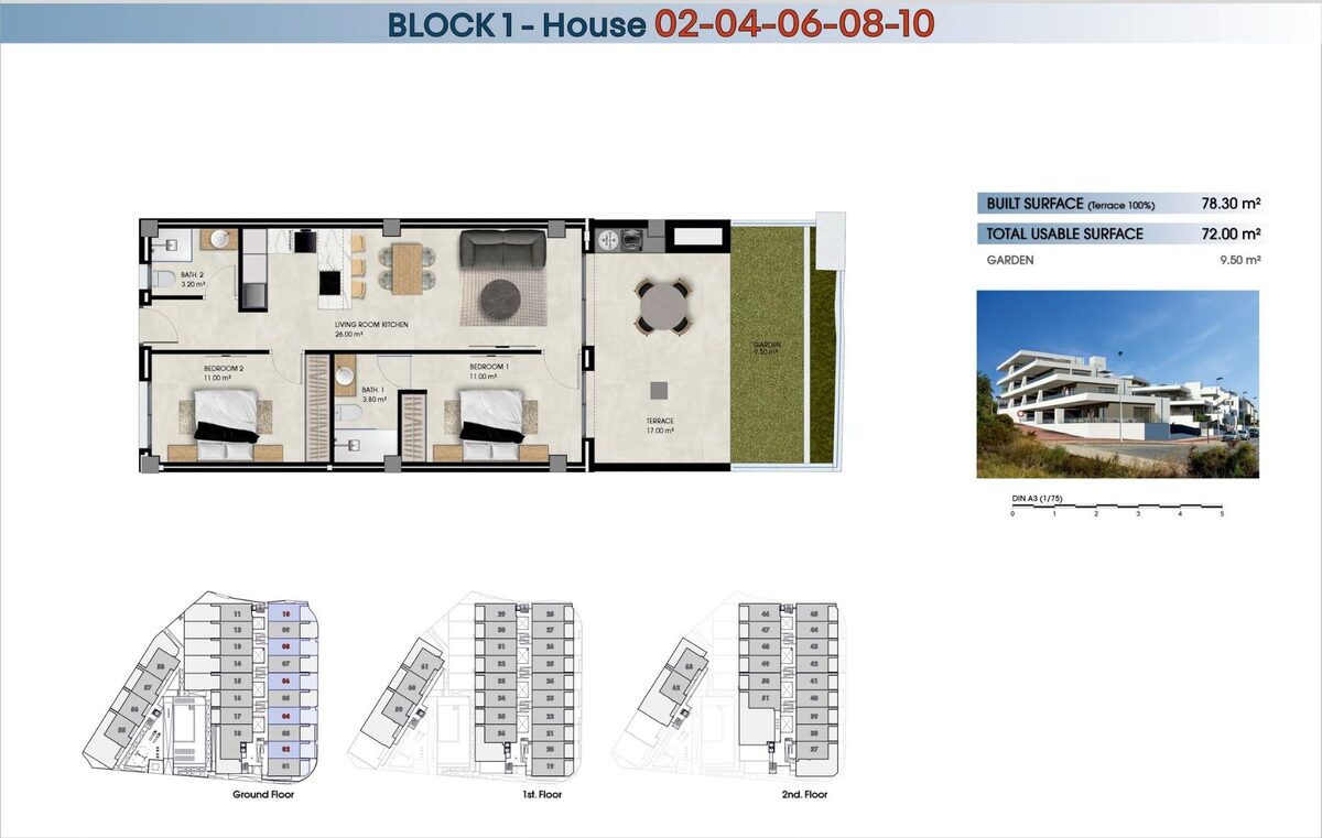 Квартира з 2 спальнями, 78м² в Ла Марина, Іспанія [ID: 0137-N9383]