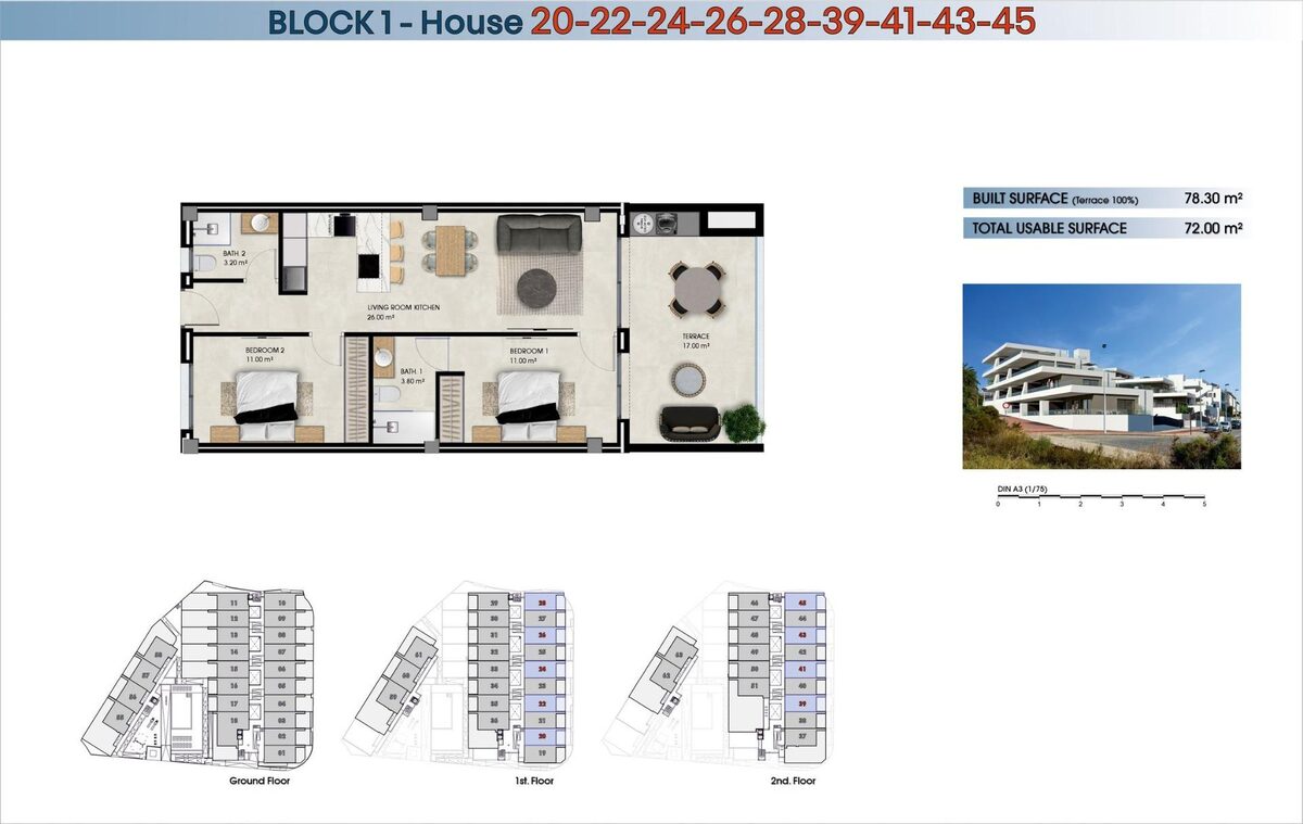 Квартира з 2 спальнями, 78м² в Ла Марина, Іспанія [ID: 0137-N9385]