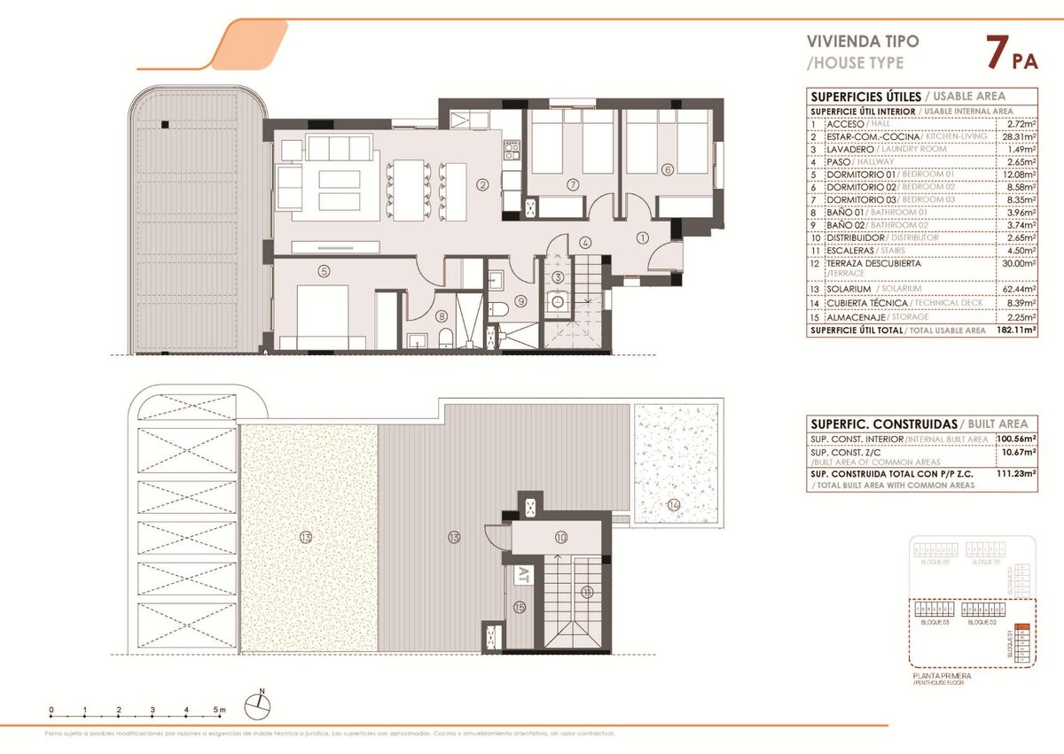 Penthouse z 3 sypialniami, 100m² w Torrevieja, Hiszpania [ID: 0137-N9400]