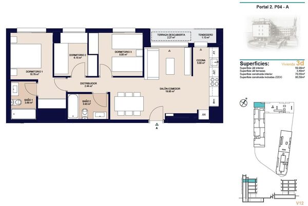 Пентхаус в Аликанте, Испания, 80м² - изображение 13
