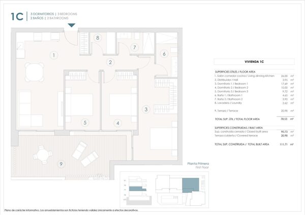 Квартира в Бенихофар, Испания, 90м² - изображение 6