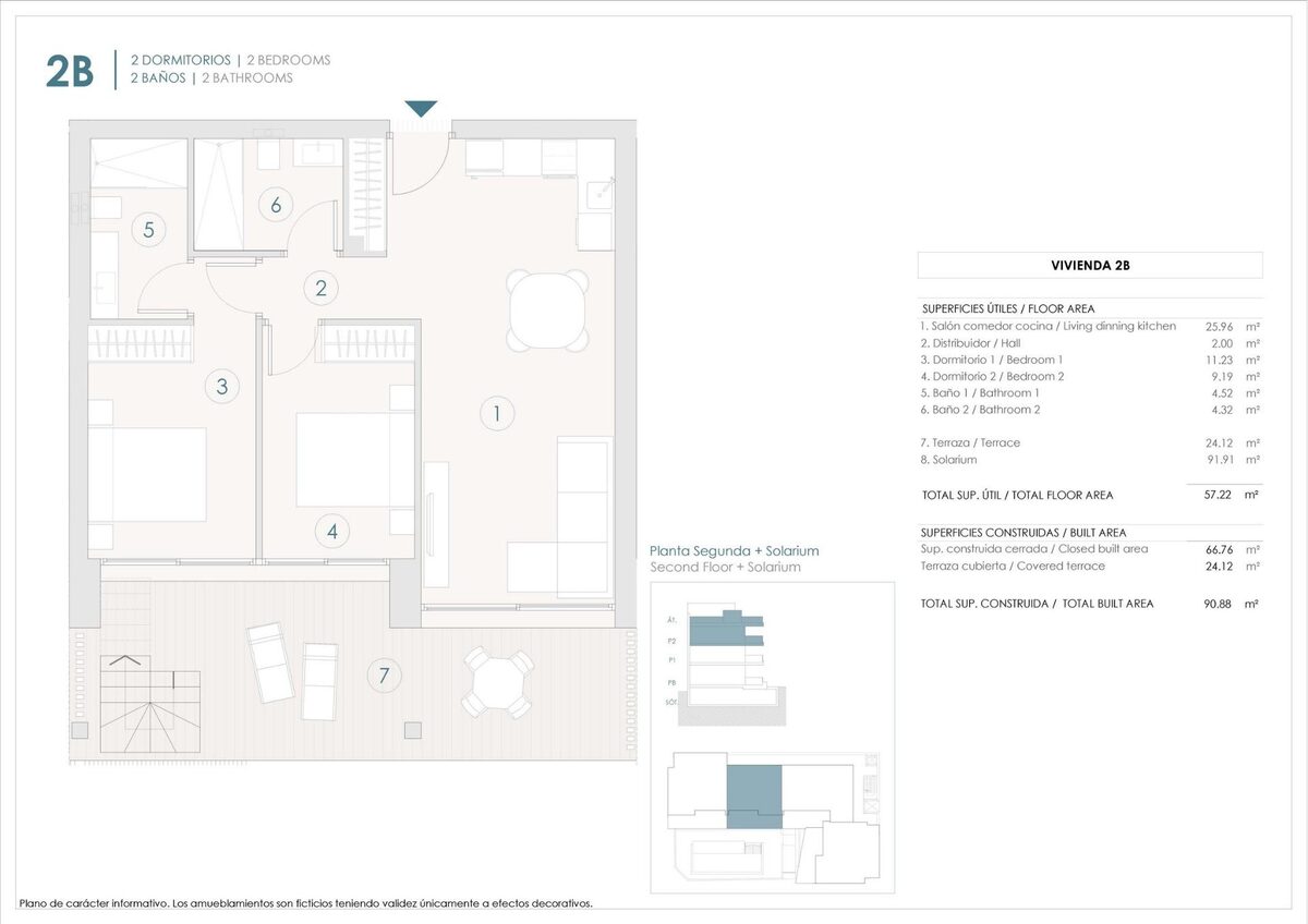 Пентхаус з 2 спальнями, 66м² в Беніхофар, Іспанія [ID: 0137-N9418]