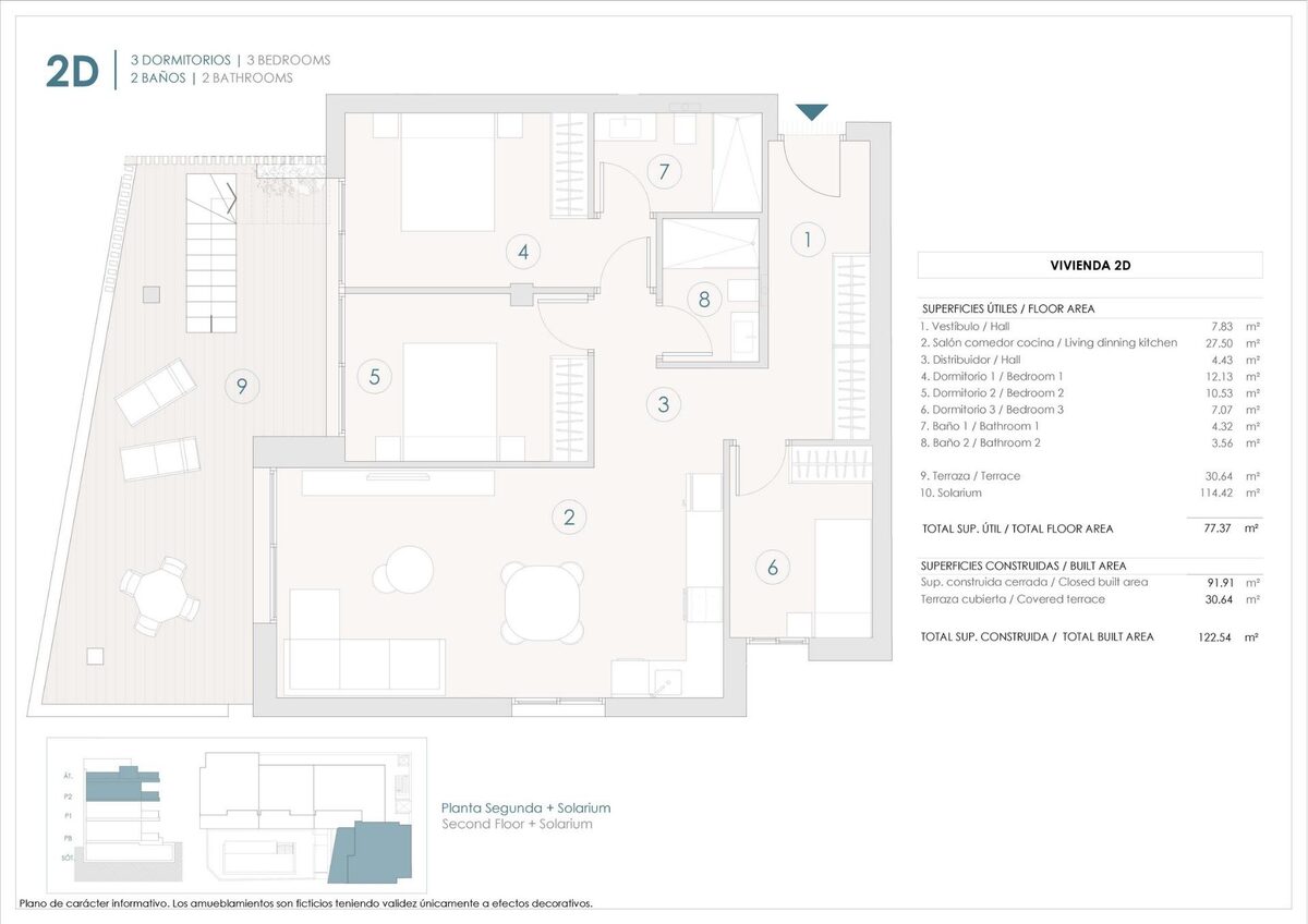 Penthouse with 3 bedrooms, 90m² in Benijofar, Spain [ID: 0137-N9419]
