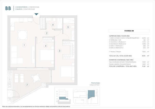 Квартира в Бенихофар, Испания, 73м² - изображение 6